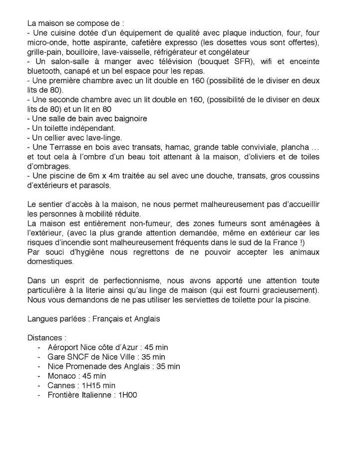 Les Figaires Villa L'Escarene Luaran gambar